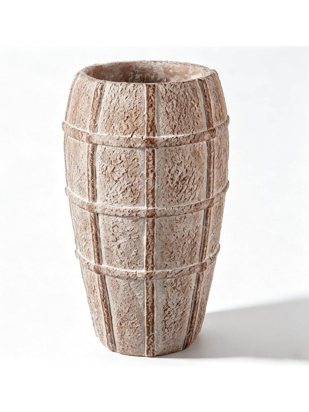 Rustic Terracotta Flower Vase 12" - Farmhouse Ceramic Decor for Dried Flowers